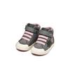 Lauflernschuh GEOX "B GISLI GIRL", Kinder, Gr. 25, grau (grau, pink), Synthetik, Textil, sportlich, Schuhe, Boots, Glitzerschuh mit Gummizug und Klett