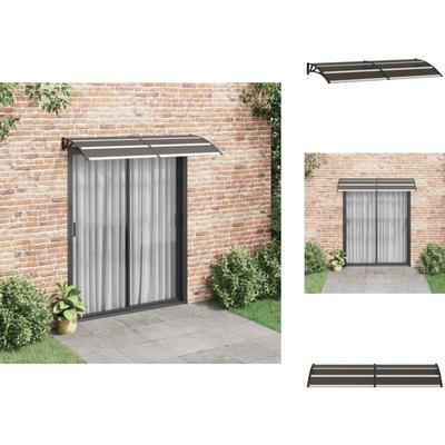Vordach Schwarz 200x75 cm pc - Vordach - Carport - Sonnenschutz - Regen Schutz - Haus Eingang Image