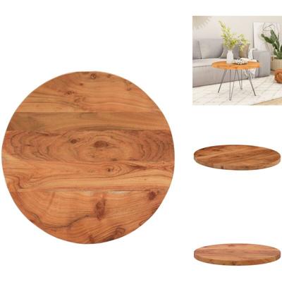 Tischplatte Ø60x3,8 cm Rund Massivholz Akazie - Tischplatte - Tischplatten - Holzplatte Image