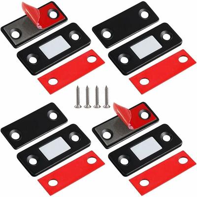 Ymyny - 4er-Pack magnetische Türmagnete, ultradünne Magnetverschlüsse aus Edelstahl für Image