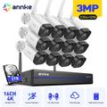 ANNKE 3MP Telecamere di sorveglianza 16CH WiFi con rilevamento umano intelligente, visione