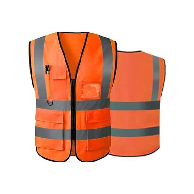 Ersandy - Reflektierende Sicherheitsweste mit hoher Sichtbarkeit und Vordertaschen mit Image
