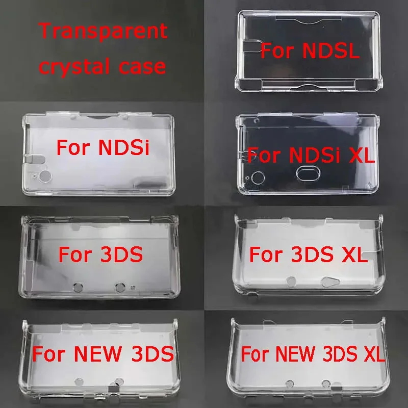 1PC Für Nintend NDSL/NDSi/NDSi XL/3DS/3DS XL/NEUE 3DS/NEUE 3DS XL Konsole Transparent Kunststoff Kristall Fall Abdeckung Schutzhülle Image