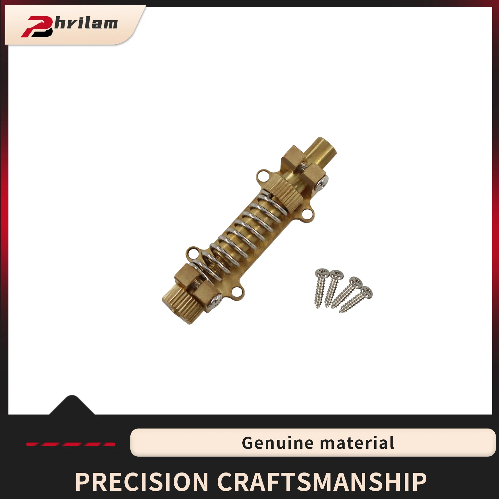 Messing Tremolo Stabilisator Gitarre Tremolo Stopper Gerät kompatibel mit FD E-Gitarre Teile Zubehör mit Befestigungsschrauben Image
