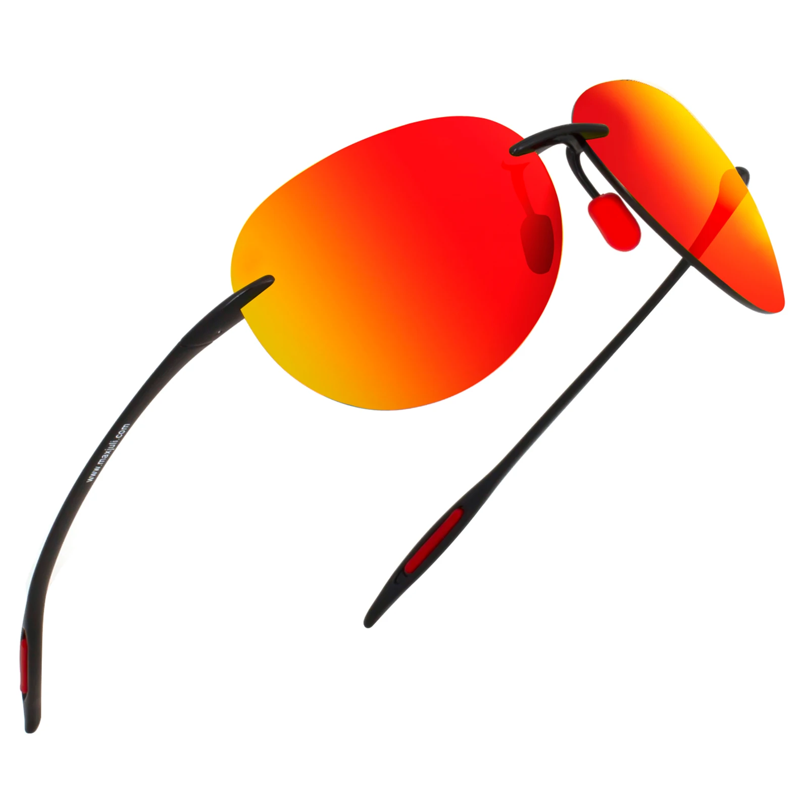 Maxjuli klassische Sports onnen brille für Männer Frauen tr90 randloser Rahmen zum Laufen Angeln Golf Surf Fahren Sonnenbrille mj8008 Image