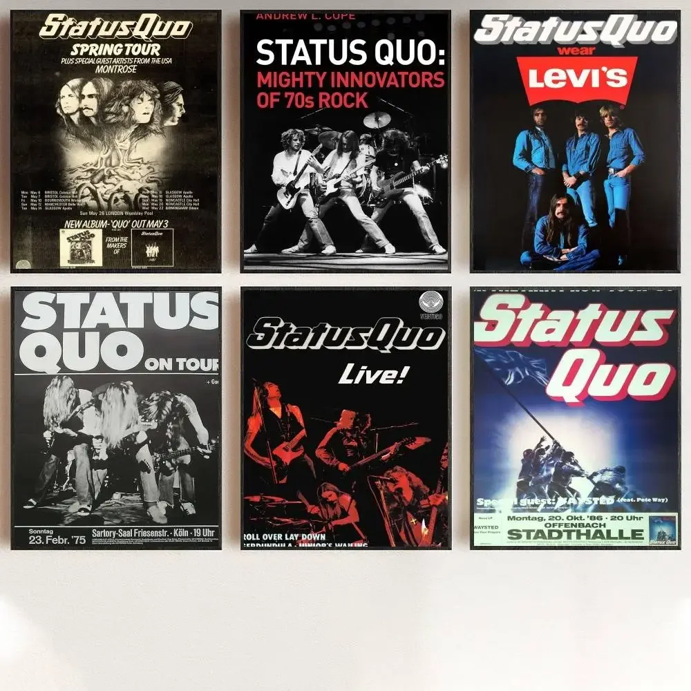 Status Quo Poster Poster Kraft Club Bar Papier Vintage Poster Wandkunst Malerei Schlafzimmer Studie Aufkleber Image