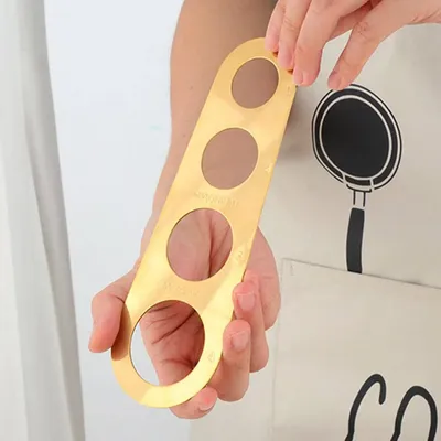 1pc- Stainless steel pasta measuring instrument, 4-hole pasta measuring instrument kitchen accessories