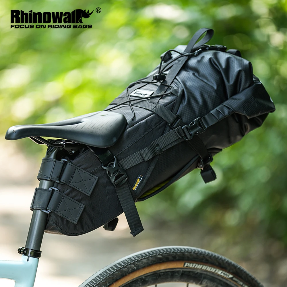 Rhinowalk Fahrradtasche, wasserdicht, 14 l, Fahrradsatteltasche, Hecktasche, stabil, Bikepacking, Radfahren, Reisegepäck, MTB, Straßentasche Image