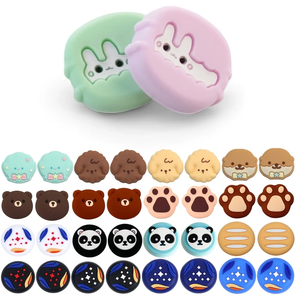 Cartoon Silicone Thumb grip caps Cover Gamepad ThumbStick Grip Cap For PlayStation 5 PS5 Slim Pro Xbox Series X/S ONES 360 Elite