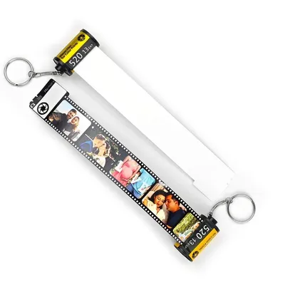 Dye Sublimation Heat Transfer Printing Keyring Double Sides DIY Blank Camera Film Keychain Creative Record Life