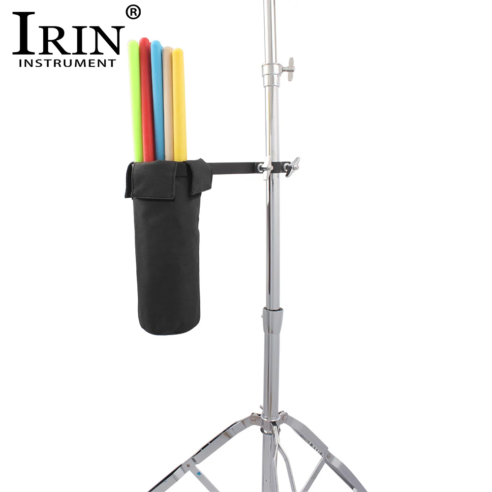 IRIN Drumsticks Tasche Wasserdichte Oxford Tuch Drumsticks Tasche Fall Mit Ständer Tragbare Percussion Instrument Teile & Zubehör Image