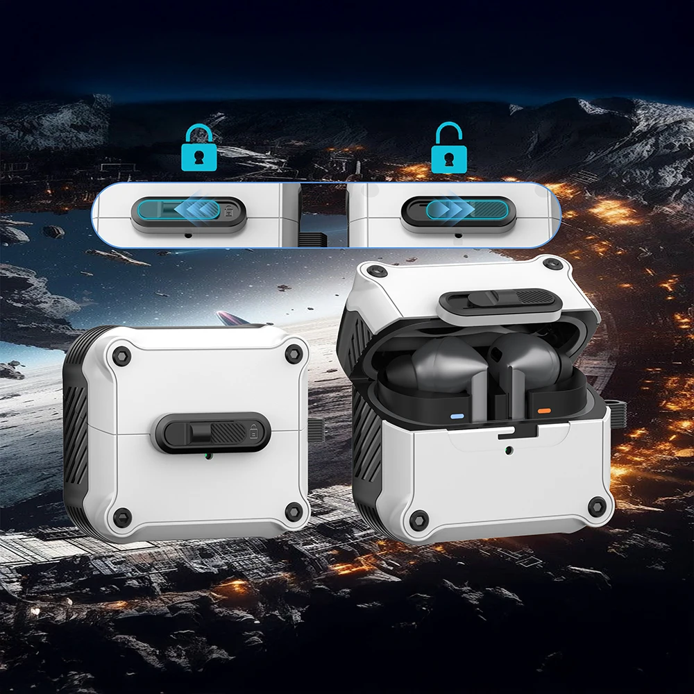 Abdeckung Für Samsung Galaxy Buds 3 Fall für Galaxy Buds3 Pro Sicherheit Lock Fall Stoßfest Drahtlose Kopfhörer Schützen Abdeckung Fundas Image