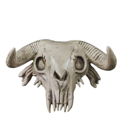 Ostern Schädel Ochsen Kopf Maske Volle Kopf Maske Halloween Fancy Dress Up Horror Latex Maske Cosplay Kostüm Party Requisiten Image