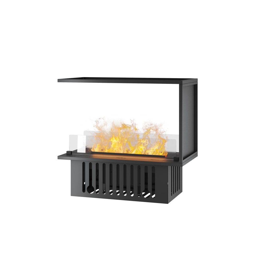 SOLOLED Inside U 800 Einbau-Wasserdampfkamin mit mehrfarbiger Flamme, 3D-Effekt und App-Steuerung, 1,2-l-Tank - 800 cm, automatische Nachfüllung Image