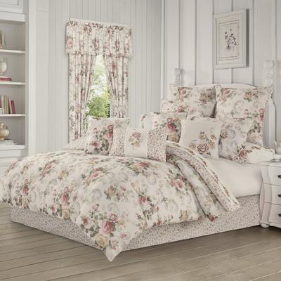 Chablis 4 Piece Comforter Set by Royal Court in Rose Gold (Size KING)