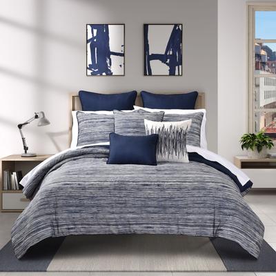 Dalton 3 Piece Comforter Set by Royal Court in Navy (Size KING)