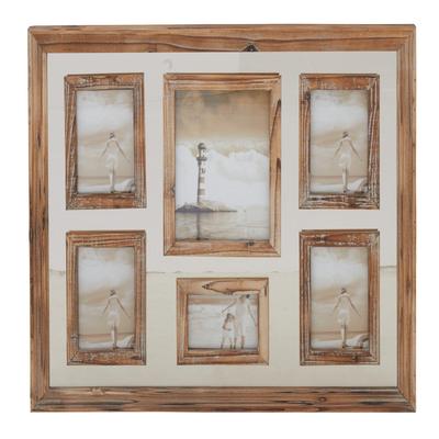 Brown Wood Vintage Wall Photo Frame Wall Photo Frame by Brylane Home in Brown
