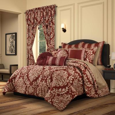 Lazia 3 Piece Comforter Set by Royal Court in Red (Size KING)