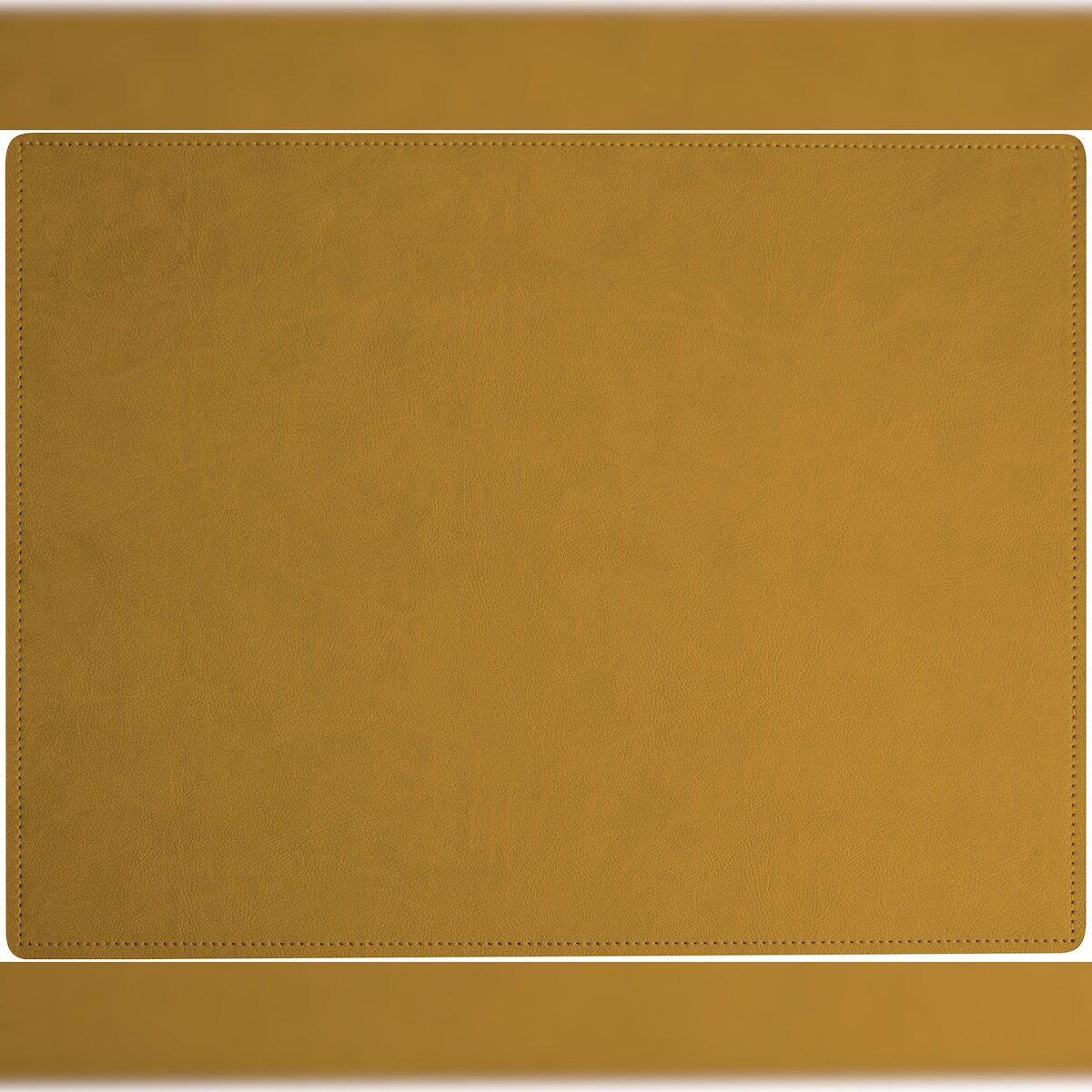 Stil Casa, Set mit 12 einfarbigen Tischsets, laminiertes und genähtes Polyurethan, 41xh. 31 cm, Dollar-Finish, Farbe Ockergelb. Image