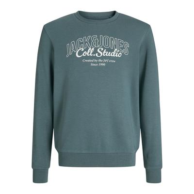 Sweatshirt JACK & JONES JUNIOR "JJMAKOTO SWEAT CREW NECK JNR", Jungen, Gr. 128, stormy weather print:big print, angeraute Sweatware, Obermaterial: 60% Baumwolle, 40% Polyester, bedruckt, modisch, regular fit, Rundhals, Langarm Rippbündchen, Sweatshirts Image