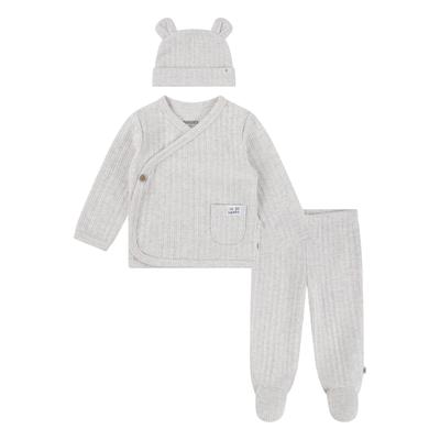 Langarmshirt & Hose HUGGIES BABYWEAR, Baby, Gr. 4 (74), beige (sand), Obermaterial: 60% Baumwolle, 40% Polyester, Strukturmuster, casual, KOB Set-Artikel, mit Rippstruktur Image