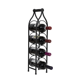 BISCOTTINI INTERNATIONAL ART TRADING BISCOTTINI Weinflaschenhalter 46 x 24 cm – Schmiedeeiserner Tischflaschenhalter – Küchen-Weinregal – Thekendisplay – Weinkeller Schwarz Image