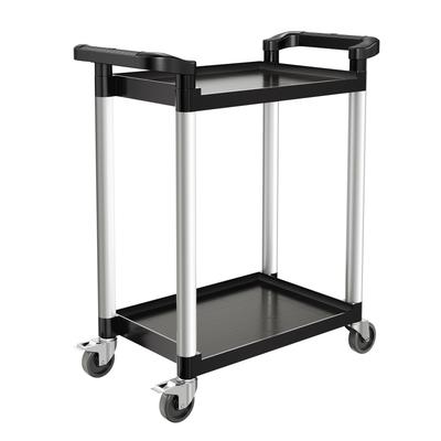 UIMOSO Utility Cart, Load Capacity, Utility Plastic Cart with 360° Swivel Wheels (2 with Brakes), Food Service Cart