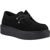 Hush Puppies Bridie Wildleder-Leder Damen Schwarz Mokassins Schuhe