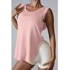 Damen Schlitz Rundhalsausschnitt Active Tanktop