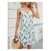 Damen Bedrucktes Scoop-Neck Cami-Kleid
