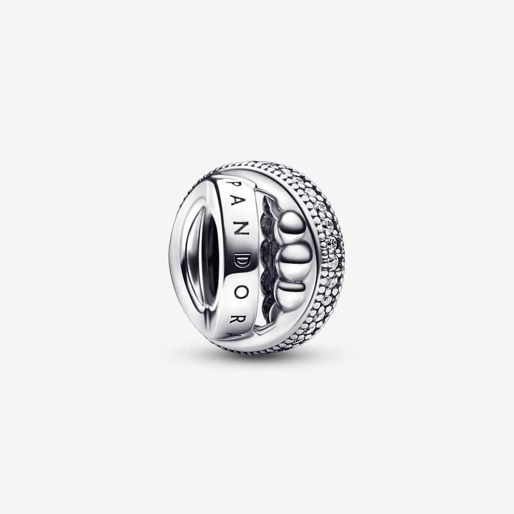 Pandora 'Signature Logo' Damen Charm aus 925 Sterling Silber - Silber 792317C01 Image