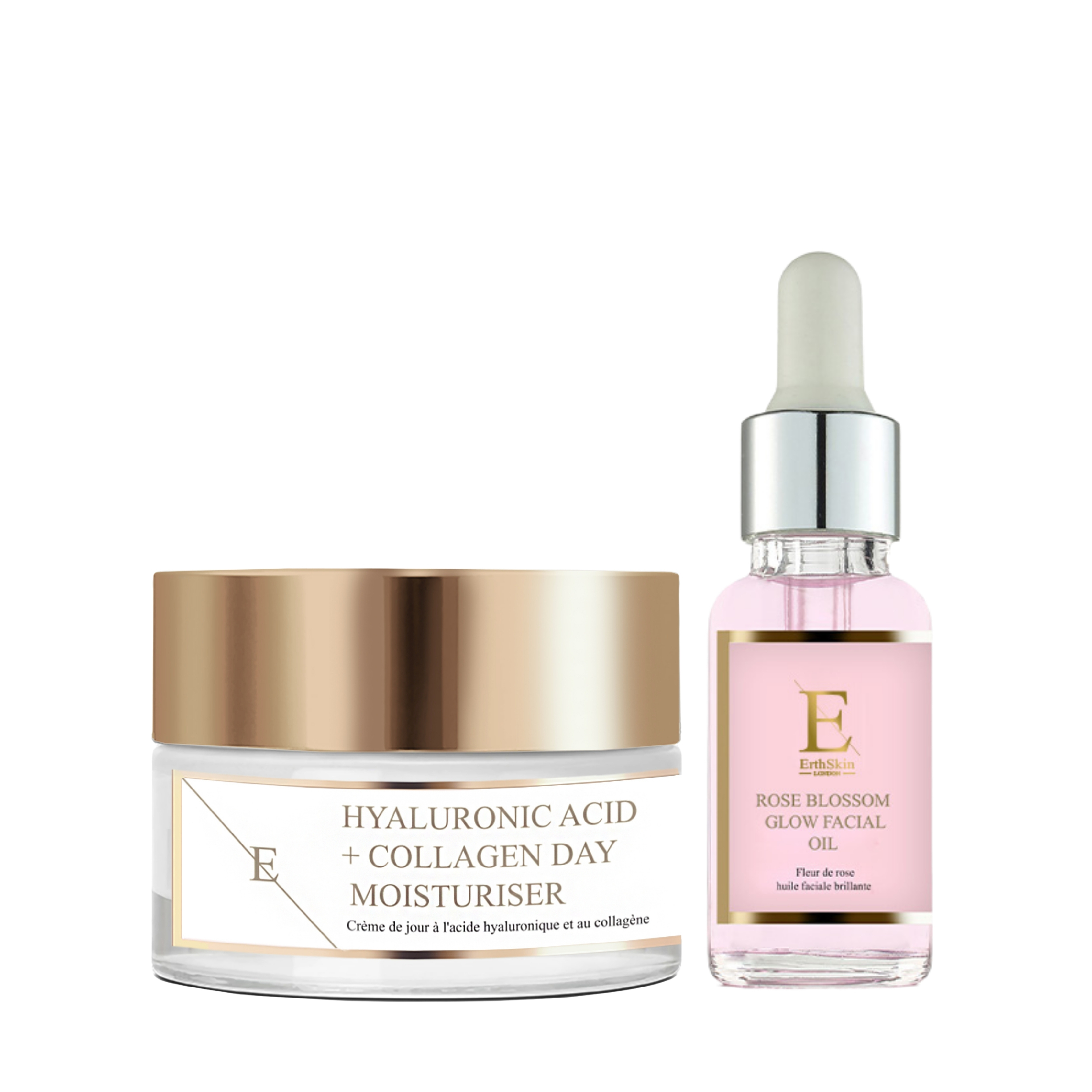 Rose Blossom Glow Gesichtsöl 30ml + Hyaluronsäure & Kollagen Tagescreme 50ml Image