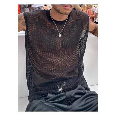 Herren Full-Size Offene-Rücken Rundhalsausschnitt Tanktop Plus Size Image
