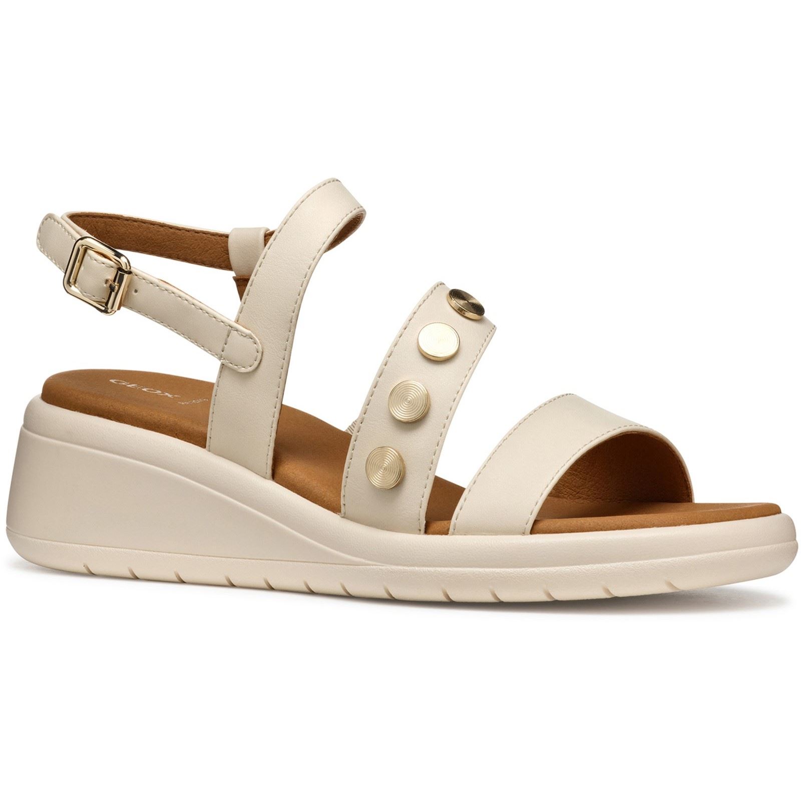 Geox D MELICONIA Synthetische Polyurethan Damen Papyrus Wedges