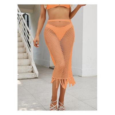 Damen Fransen Openwork Hohe Taille Bade-Rock Image