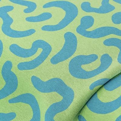 Sweatstoff Stripes, grün/blau Image