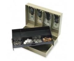 Sparco Products SPR15508 Combination Lock Cash Box Steel 11.50in.x7.75in.x3.25in. Gray