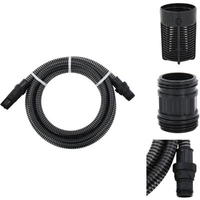 Gartenschläuche - Living Saugschlauch mit PVC-Anschlüssen Schwarz 1 4 m pvc - Schwarz Image