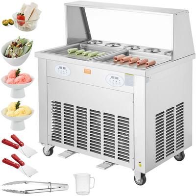 Mophorn - vevor Maschine für frittierte Eisrollen, 2 Stück 380 x 380 mm Quadratische Pfannen zum Image