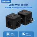 Extension de prise murale avec interrupteur, 3 prises, 2 ports USB A et 1 Type C, prise Cube Portable, adaptateur de multiprise, chargeur pour voyage