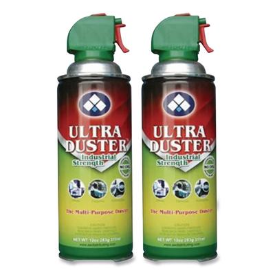 Ultra Duster Industrial Strength Compressed Air Duster Cleaner, 10 oz Can, 2/Pack (ULDUDS10P2)