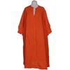 Selection by Ulla Popken Damen Kleid, Gr. 54, orange, Leinen, Viskose