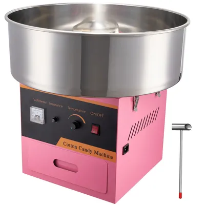 SucceBuy Electric Cotton Candy Machine Commercial Floss Maker with Stainless Steel Bowl Sugar Scoop and Drawer for Party