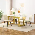 Tavolo da pranzo tavolo da cucina semplice struttura in metallo rettangolare moderno leggero tavolo da cucina di lusso gambe in metallo 120x70 cm