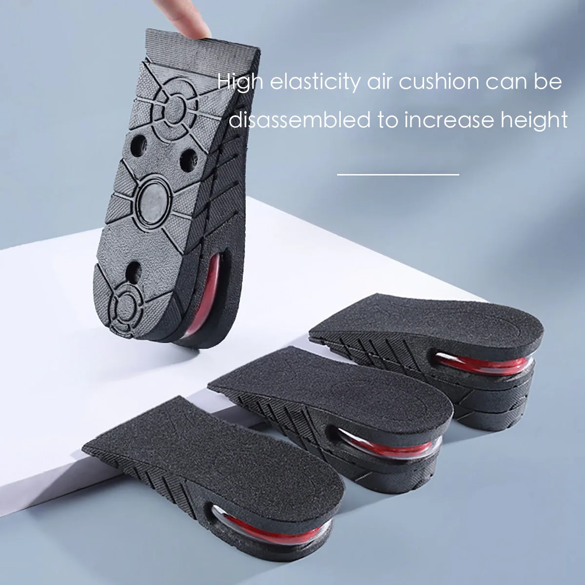 Erhöhte Einlegesohle für den Sommer, für Herren und Damen, ein Paar, unsichtbare innere erhöhte Luftpolster-Halbkissen für Image