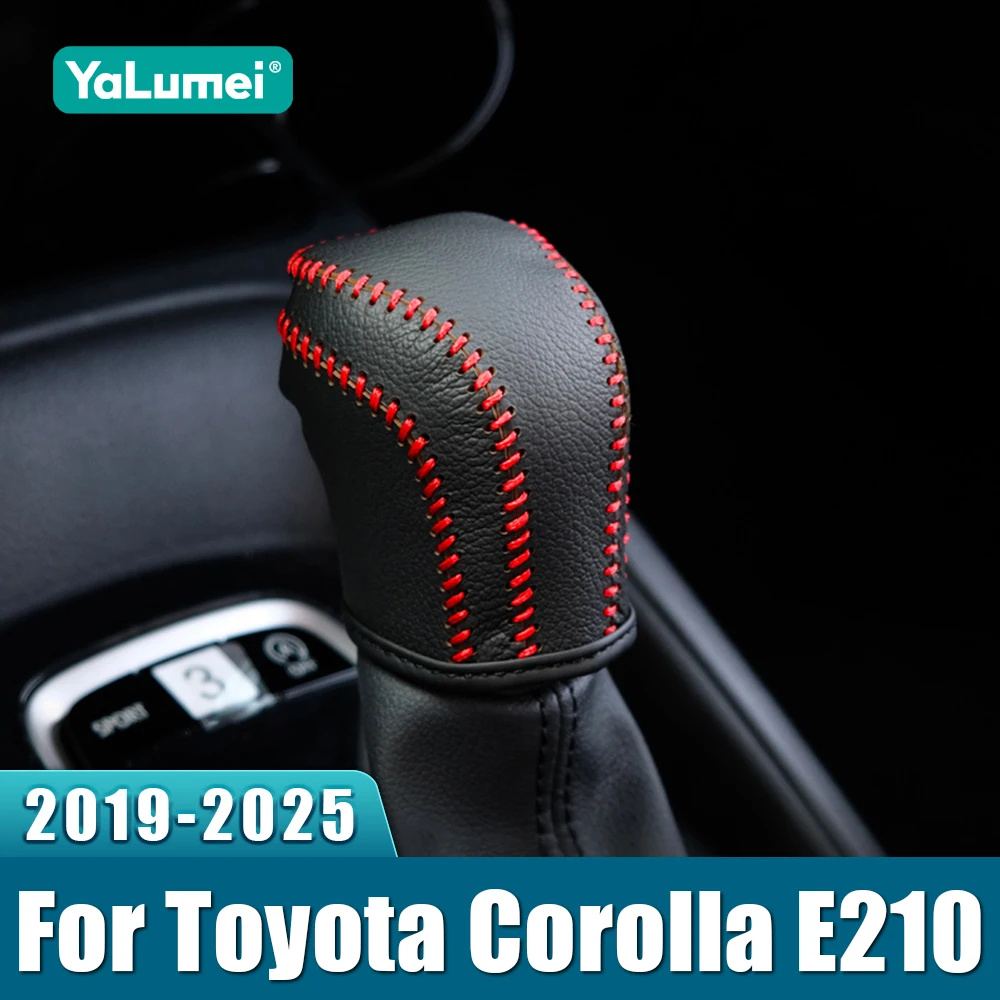 Für Toyota Corolla E210 2019 2020 2021 2022 2023 2024 2025 PU-Leder Auto-Schaltknauf-Abdeckung Schalthebelhülle Image