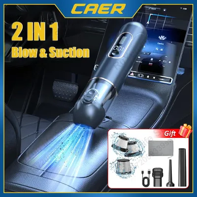 Caer 4-in-1-Handstaubsauger für kabelloses Auto, 12000 PA, bürstenloser Motor, 2-in-1-Blas- und Saugfunktion, zwei Modi für die Reinigung im Auto, Zuhause und im Büro Image
