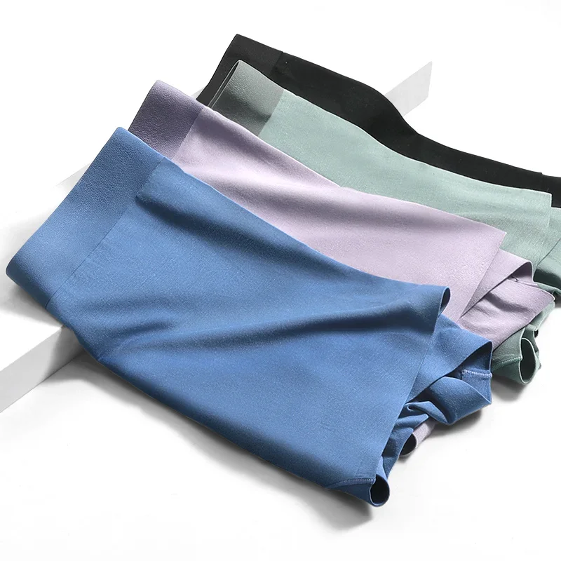 Modale Herrenunterwäsche. Nahtlose Herren-Boxershorts, Sommer, dünn, bequem, atmungsaktiv, Sport, kurze Shorts, Kopftrend Image