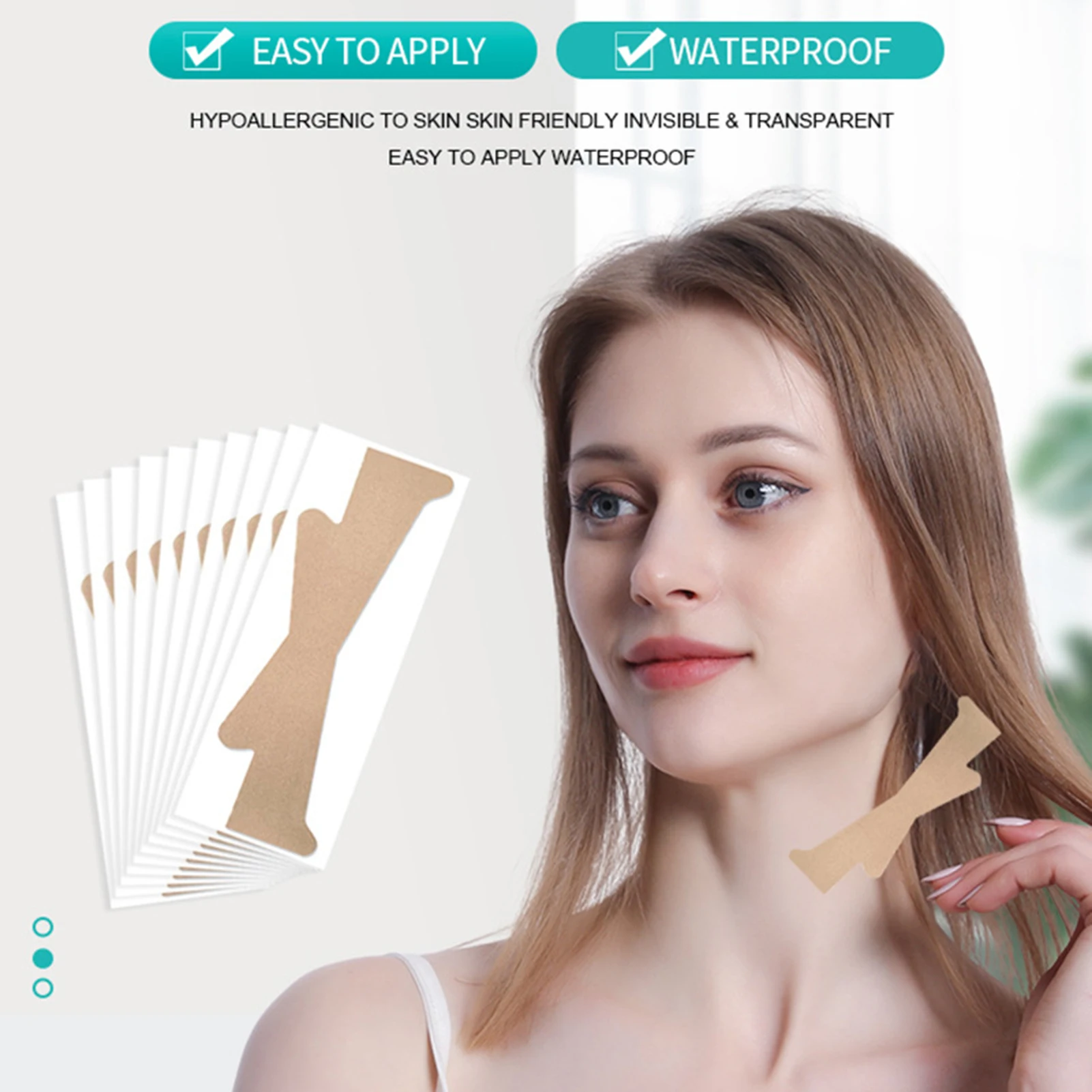 5/10/20PCS Hals Falten Patches Ultra-Dünne Hohe Elastische Hals Streifen Instant Hals Feste Band Ziehen Lose haut Verbessern Feine Linien Image