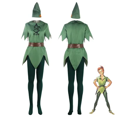 Peter Pan Cosplay Kleidung grüne Fee Elf Kostüm Halloween Bühne Performance Performance Kostüm Anzug Image